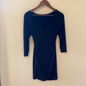 Eclipse Black Bodycon Dress V-neck 3/4 Sleeves